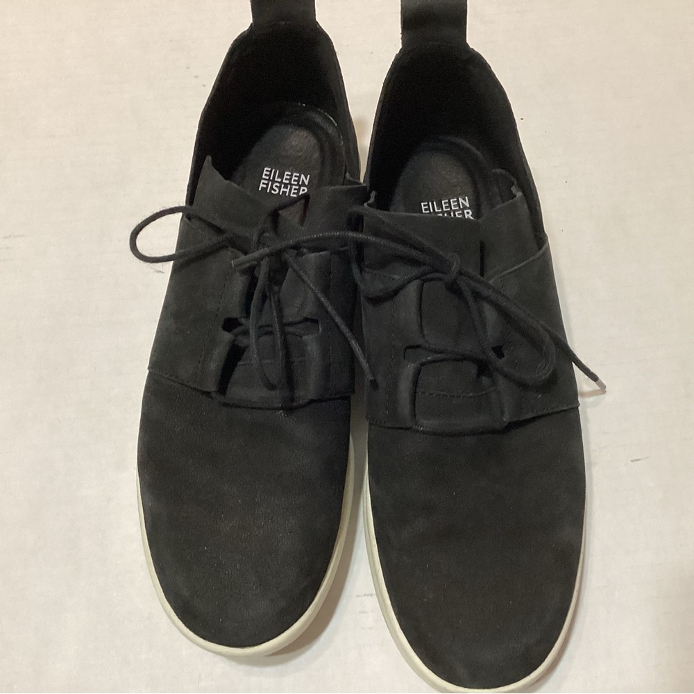 Eileen Fisher Black Women's shoes, suede with tie